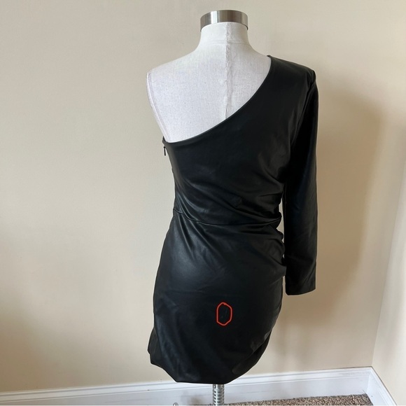 New! Likely Serena vegan leather one shoulder dress 14508 - Picture 11 of 14